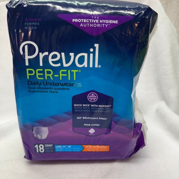 Prevail‎ Per Fit Women Large 36 Ct Disposable Diapers Underwear Extra Absorbency - Picture 3 of 3